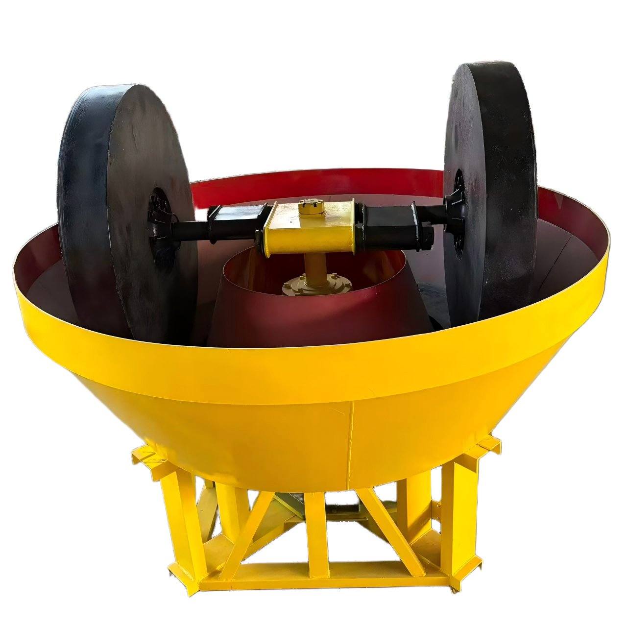 WSHT Wet Pan Mill Gold Ore Grinding Milling Machine Mineral Gold Silver Ore Wet Pan Grinding Equipment