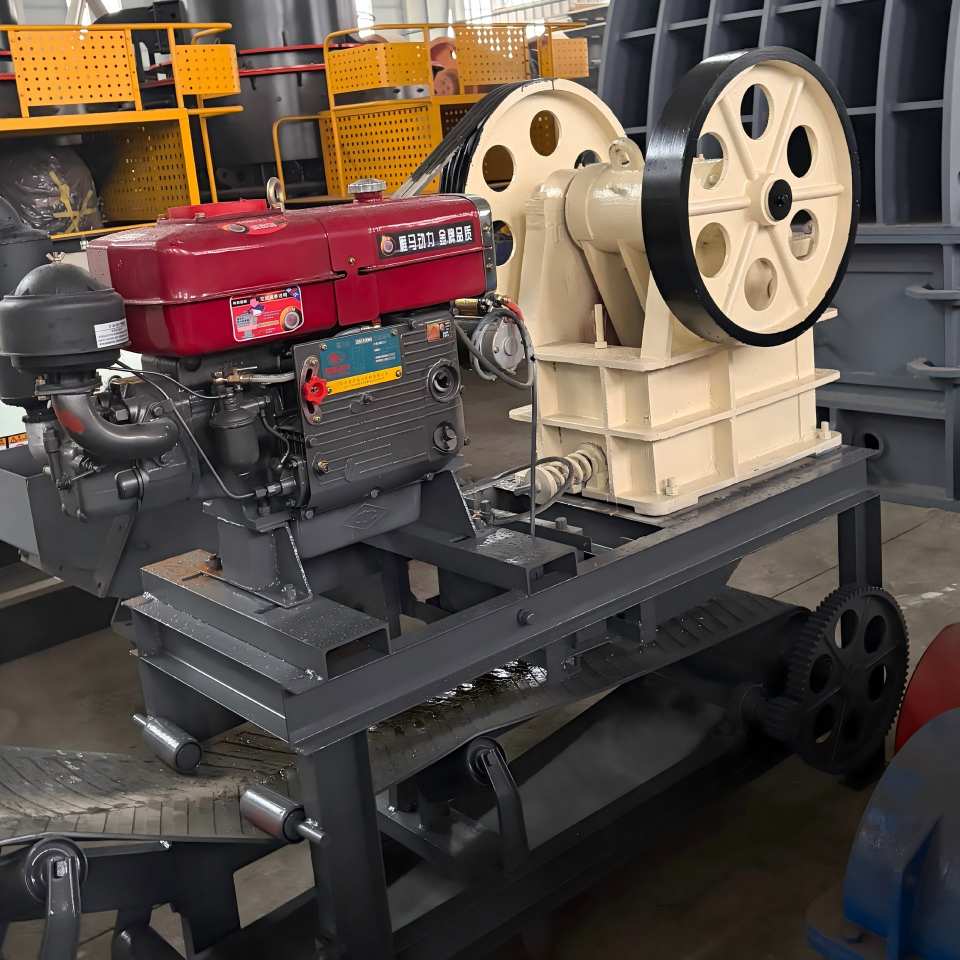WSHT Small Diesel Powered Jaw Crusher Portable Rock Crushing Machine For Remote Mining Site