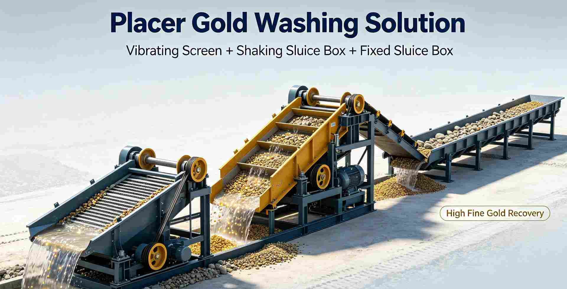 Vibrating screen gold washing